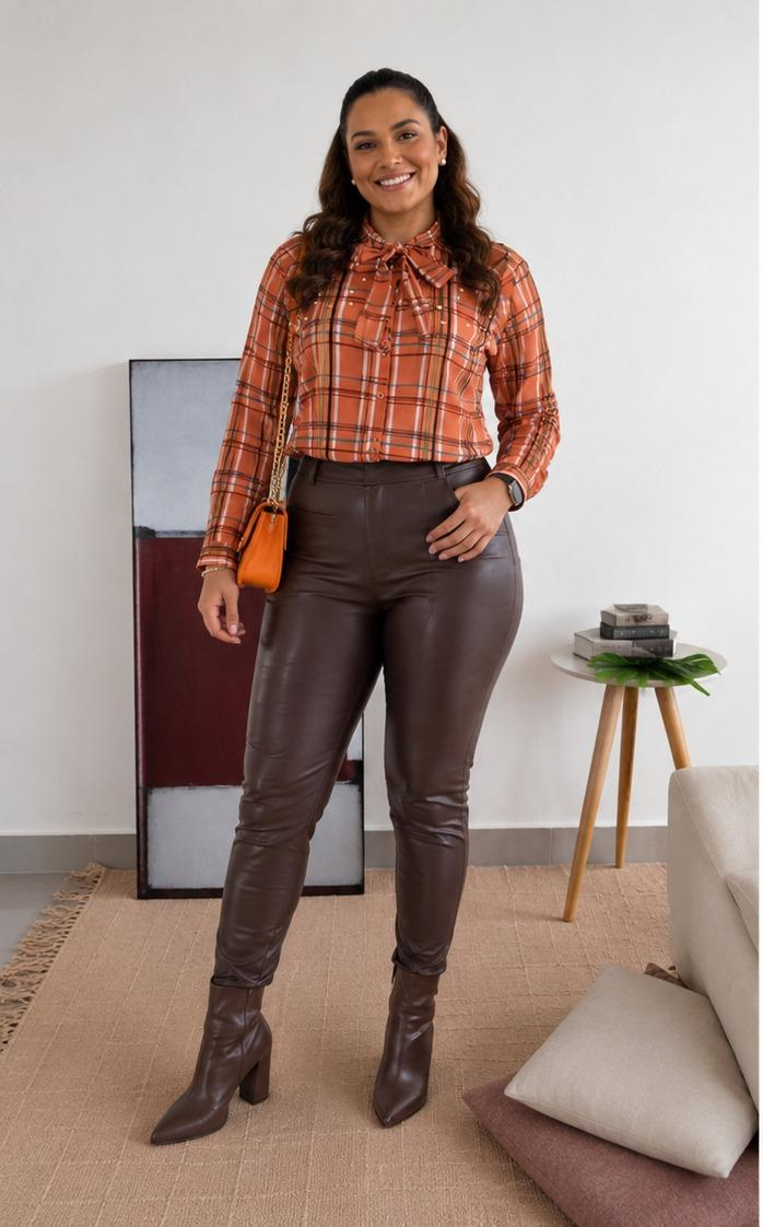 Blusa Xadrez Viscose